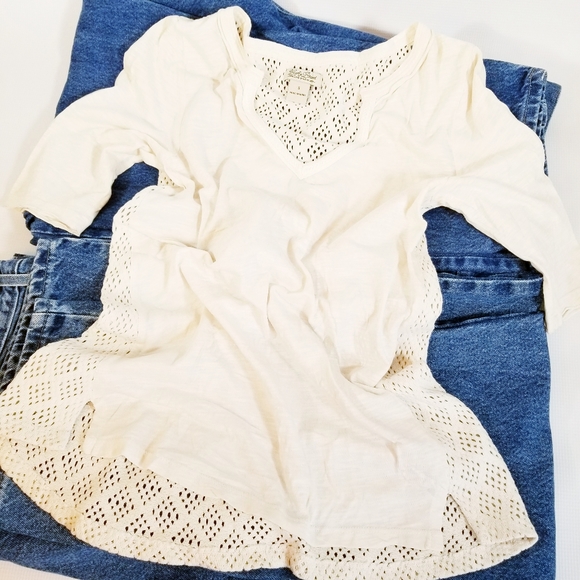 Lucky Brand Tops - Lucky Brand | Knitted Back Shirt